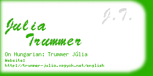 julia trummer business card